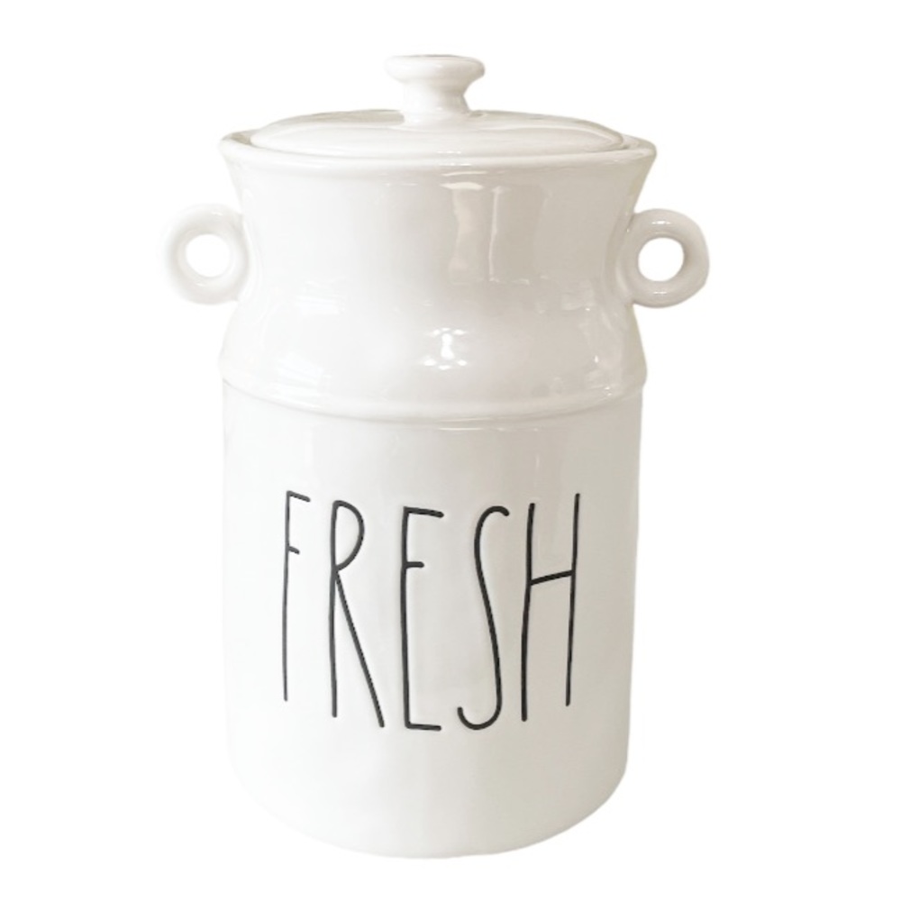 NEW Rae Dunn HTF FRESH Canister w/Lid and Loop Handles
